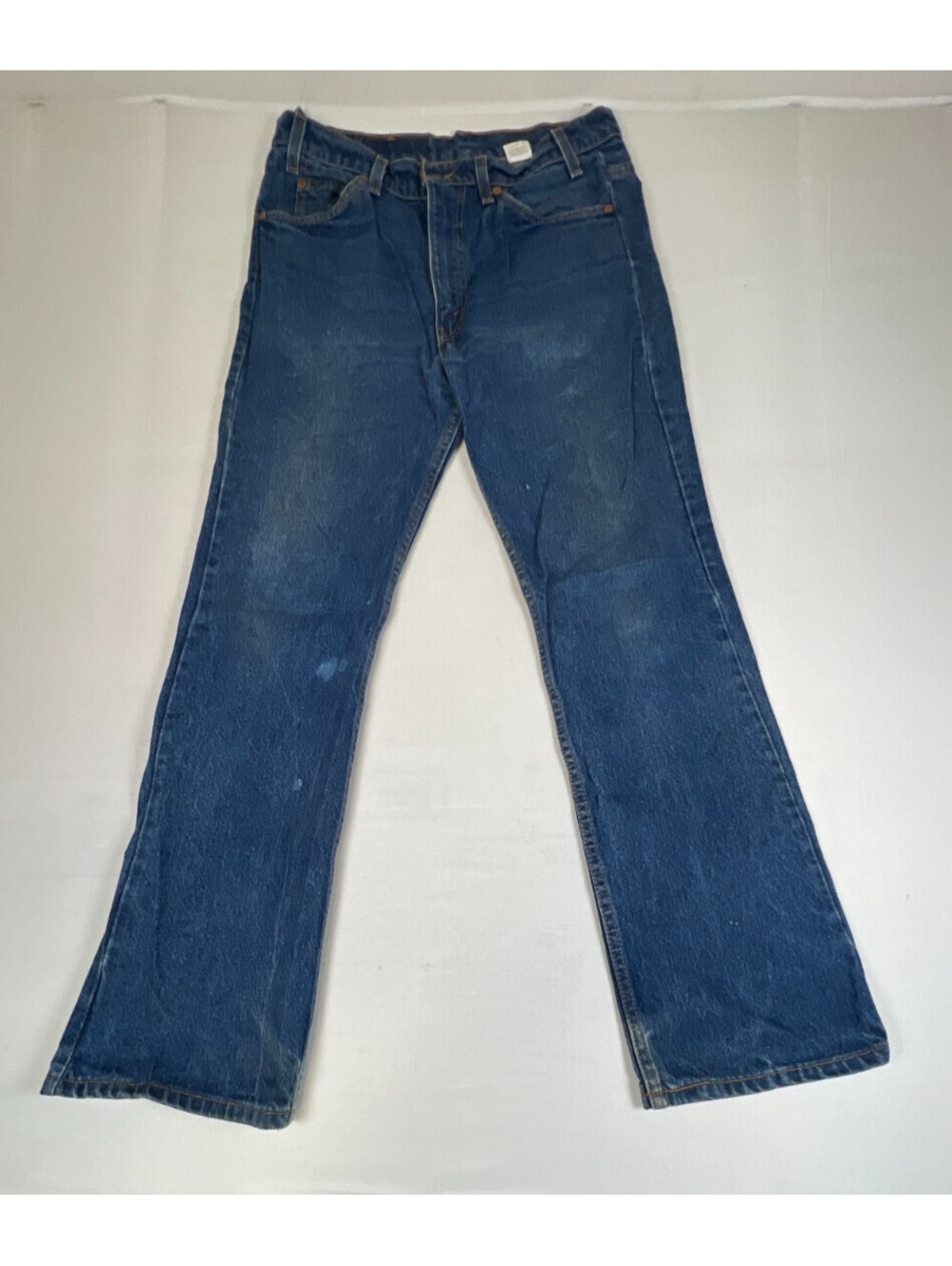 Vintage Levi's 517 Men W34 L32 Blue Denim Orange Tab Boot Cut Jeans